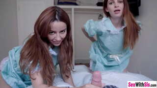 Parvulis Maya Kendrick et calidum Vanna Bardot communis guido magnus ferreus dick ante hardcore sexus